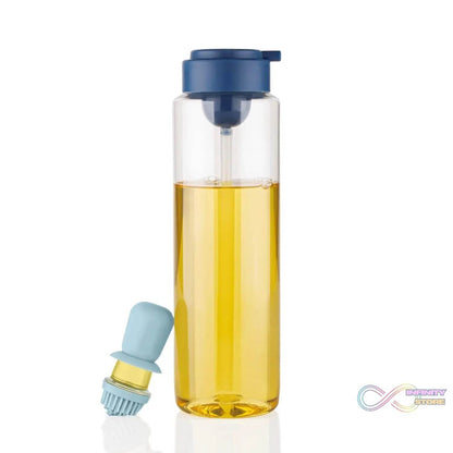2 in 1 Transparent oilar dispenser with Silicone Oil Dropper Nozzle (1 Pc / With Brush / 1 Ltr.) - infinityexculsivestore.com