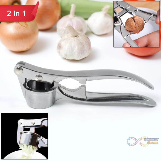 2 in1 Garlic Masher Premium Garlic Press & Walnut Cracker Opener (1 Pc) - infinityexculsivestore.com