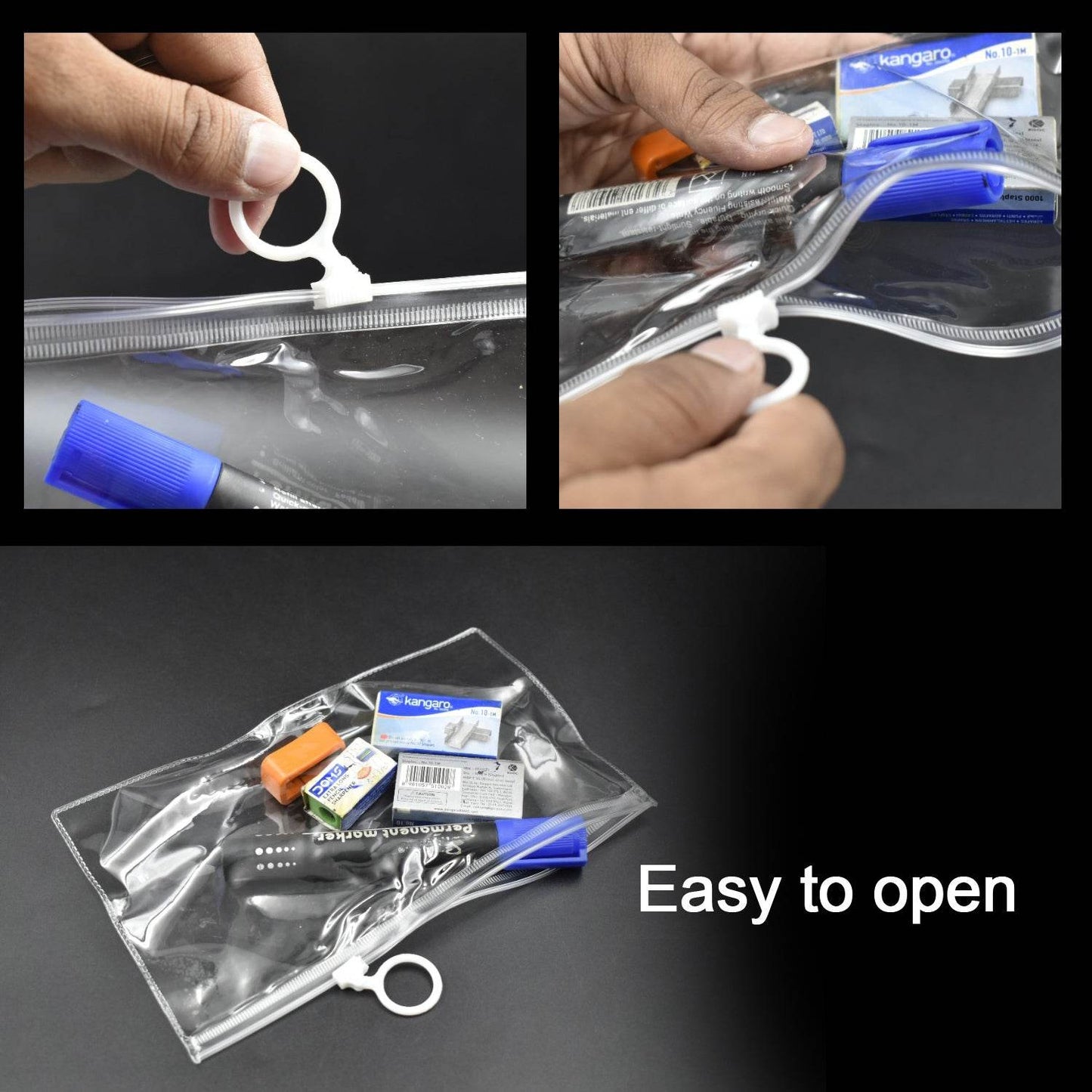 20 Pc Transparent Pouch For Carrying Stationary Stuffs And All By The Students. - infinityexculsivestore.com