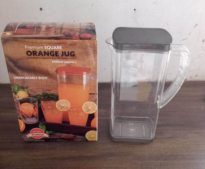 2000Ml Square Jug For Carrying Water And Types Of Juices And Beverages And All. - infinityexculsivestore.com