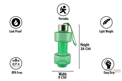 2002_Steel Cap Plastic water Dumbbells Bottle - infinityexculsivestore.com