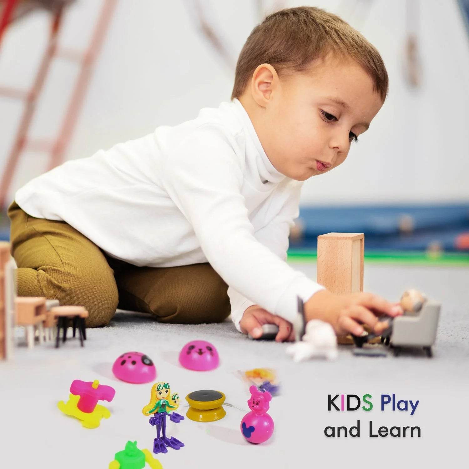 20pc Mix All New Toy With Plastic Commander Container , Mix All Types Playing Toy For Kids - infinityexculsivestore.com
