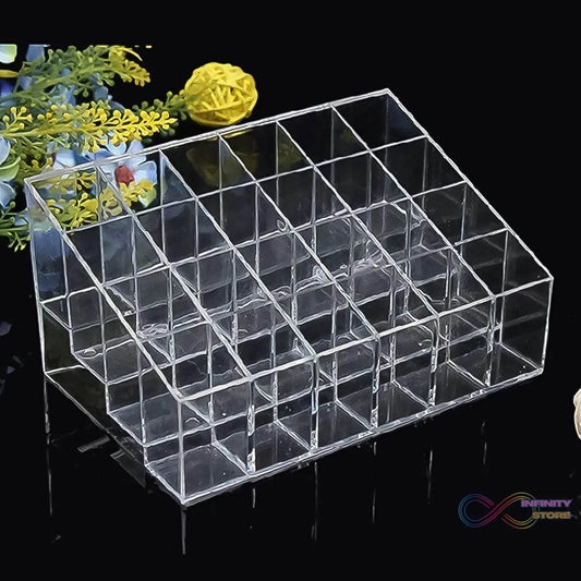 24 Hole Stand Trapezoid Holder Makeup Brushes Set Lipstick Holder Case Tools (1 Pc) - infinityexculsivestore.com