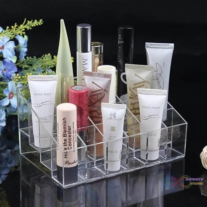 24 Hole Stand Trapezoid Holder Makeup Brushes Set Lipstick Holder Case Tools (1 Pc) - infinityexculsivestore.com