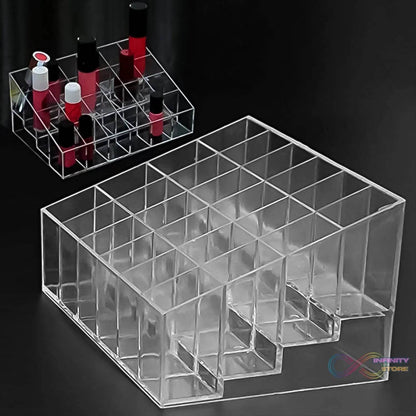 24 Hole Stand Trapezoid Holder Makeup Brushes Set Lipstick Holder Case Tools (1 Pc) - infinityexculsivestore.com