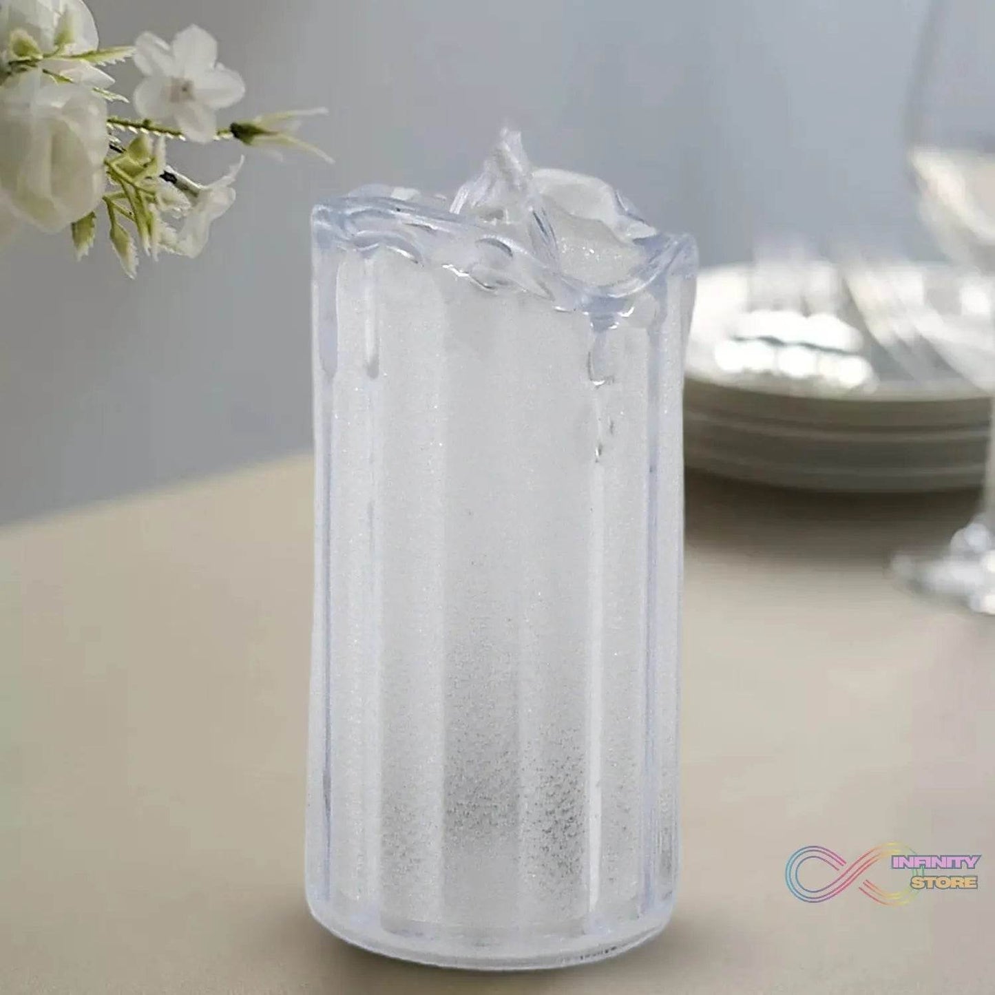 24 Pc Flameless and Smokeless Decorative Melting Candles LED Tea Light Candle Flickering Electronic Candle - infinityexculsivestore.com