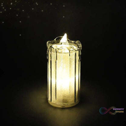 24 Pc Flameless and Smokeless Decorative Melting Candles LED Tea Light Candle Flickering Electronic Candle - infinityexculsivestore.com