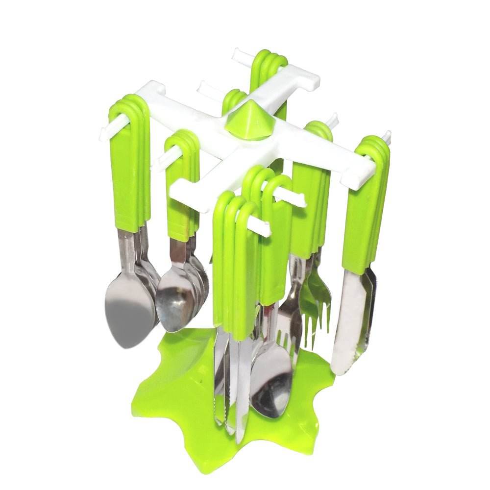 24 Piece Stainless Steel Premium Cutlery Set With Stand - infinityexculsivestore.com