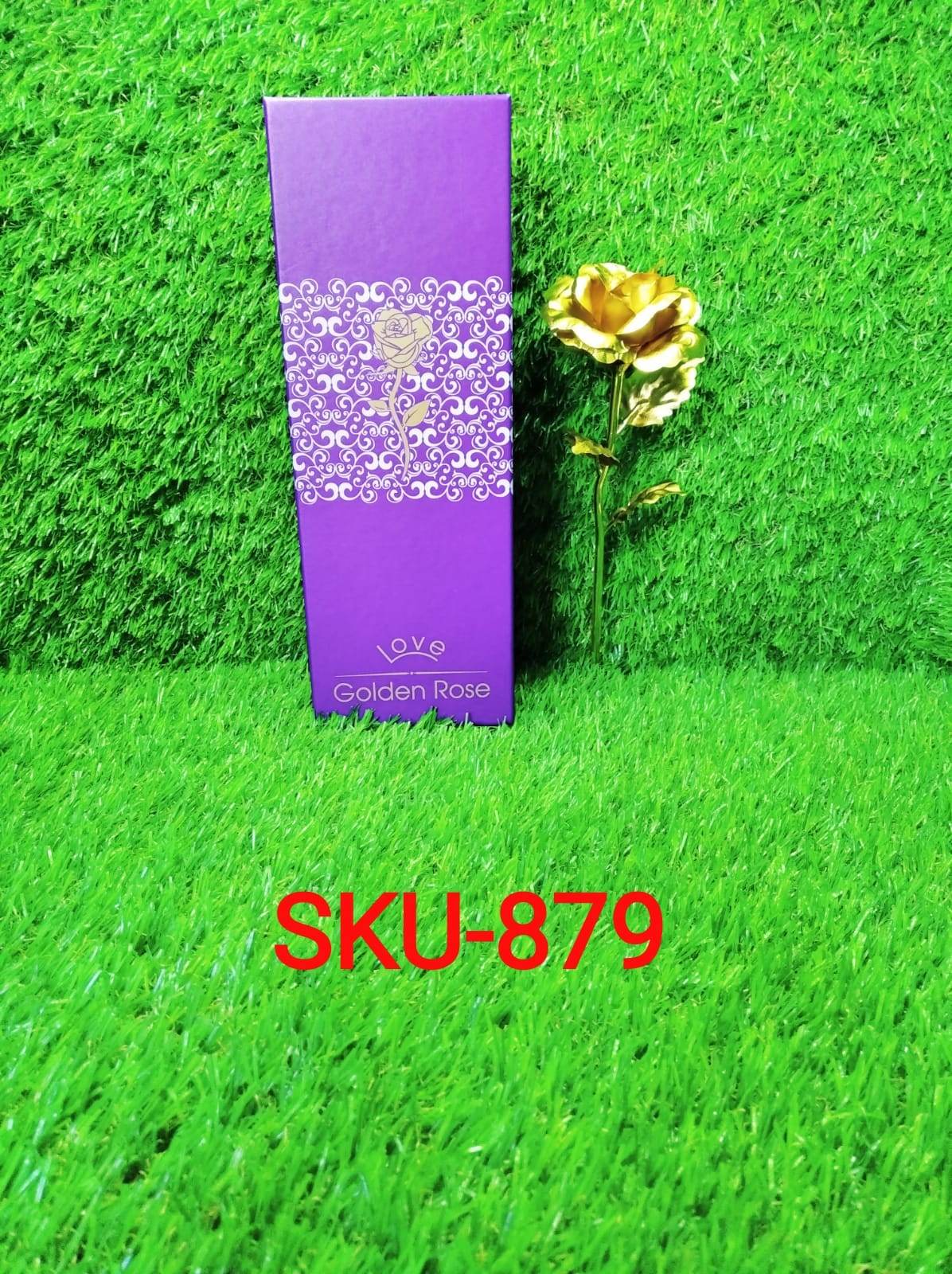 24K Artificial Golden Rose / Gold Red Rose with Gift Box (10 inches) - infinityexculsivestore.com