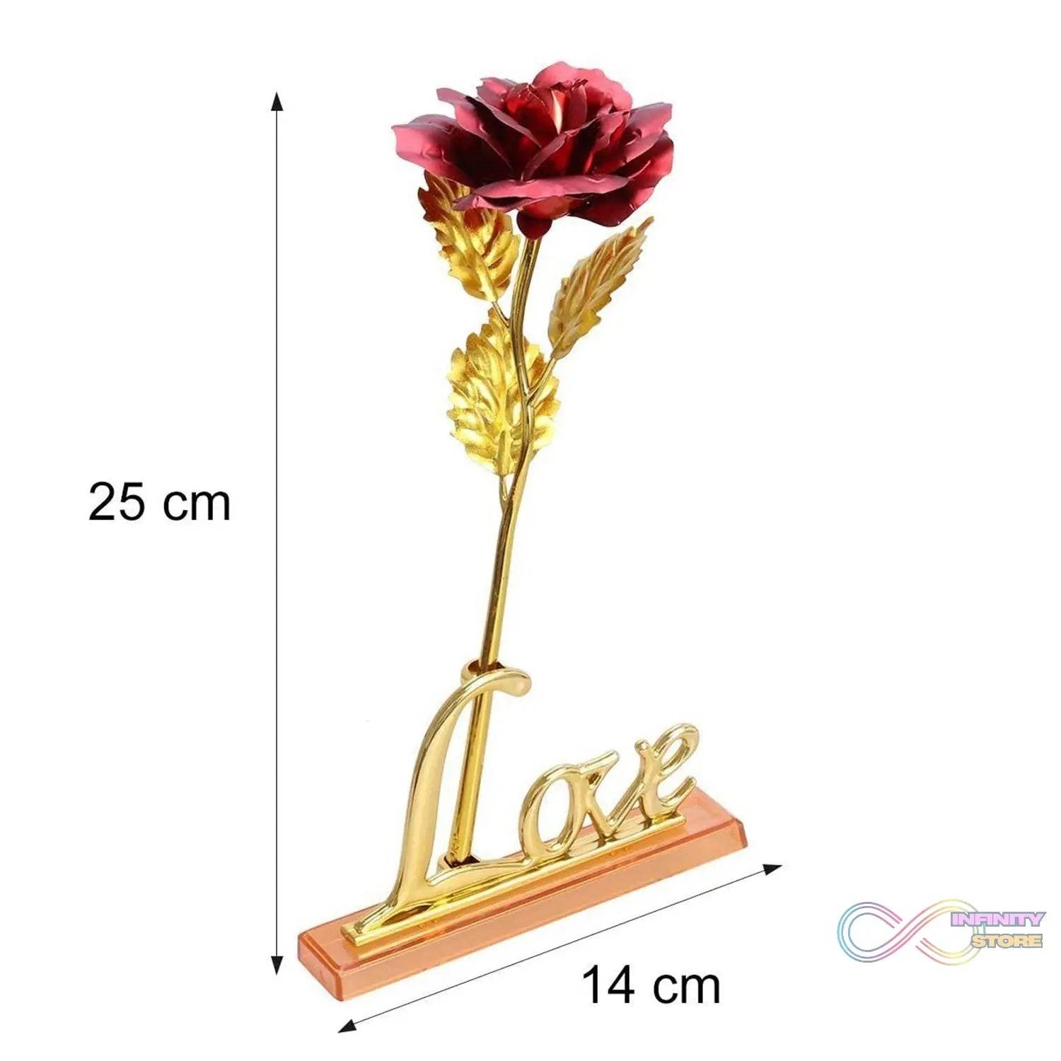 24k Gold Rose,hicoosee Gold Foil Plated Rose with LOVE Stand and Gift Box for Anniversary, Birthday, Wedding , Christmas ,Thanks giving - infinityexculsivestore.com