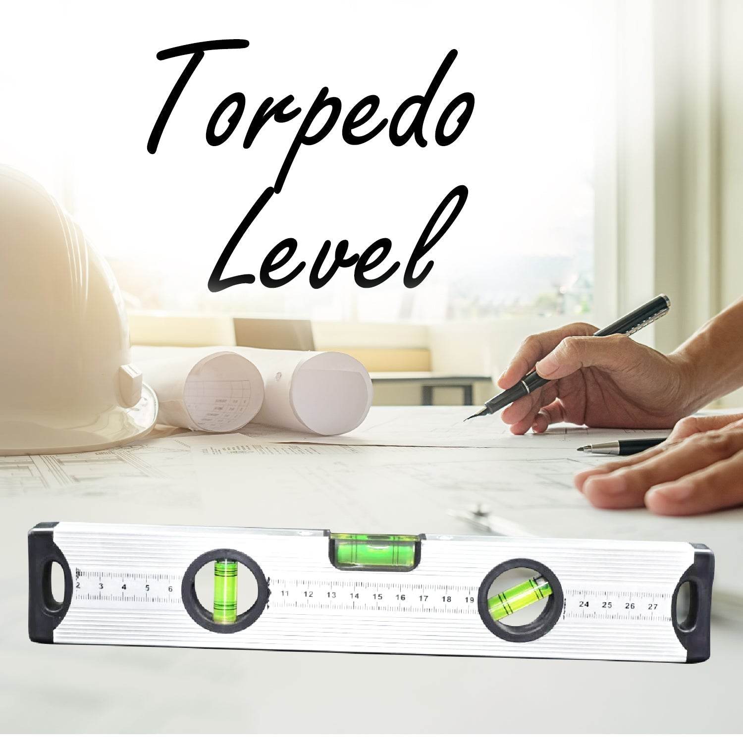28 cm Aluminum Alloy Magnetic Torpedo Level Metric Rulers - infinityexculsivestore.com