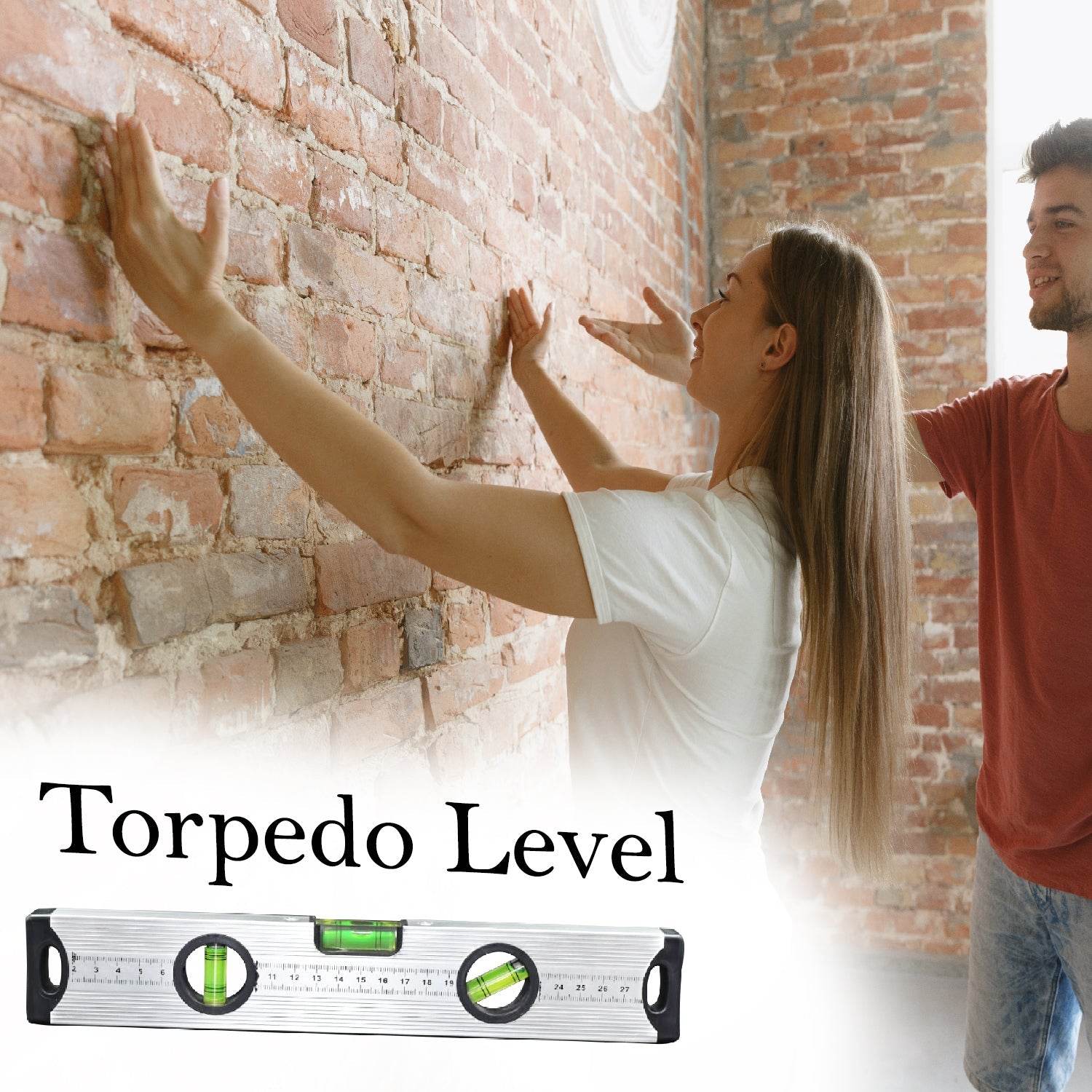 28 cm Aluminum Alloy Magnetic Torpedo Level Metric Rulers - infinityexculsivestore.com