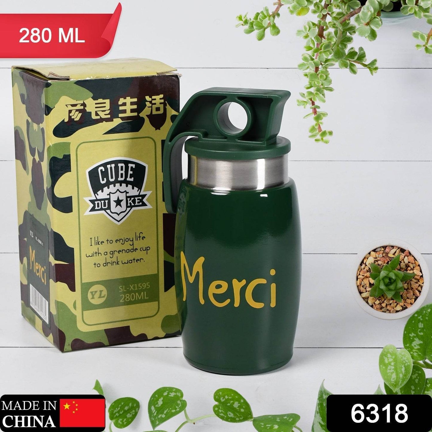 280ml Grenade Shape Leak - Proof Water Bottle - infinityexculsivestore.com