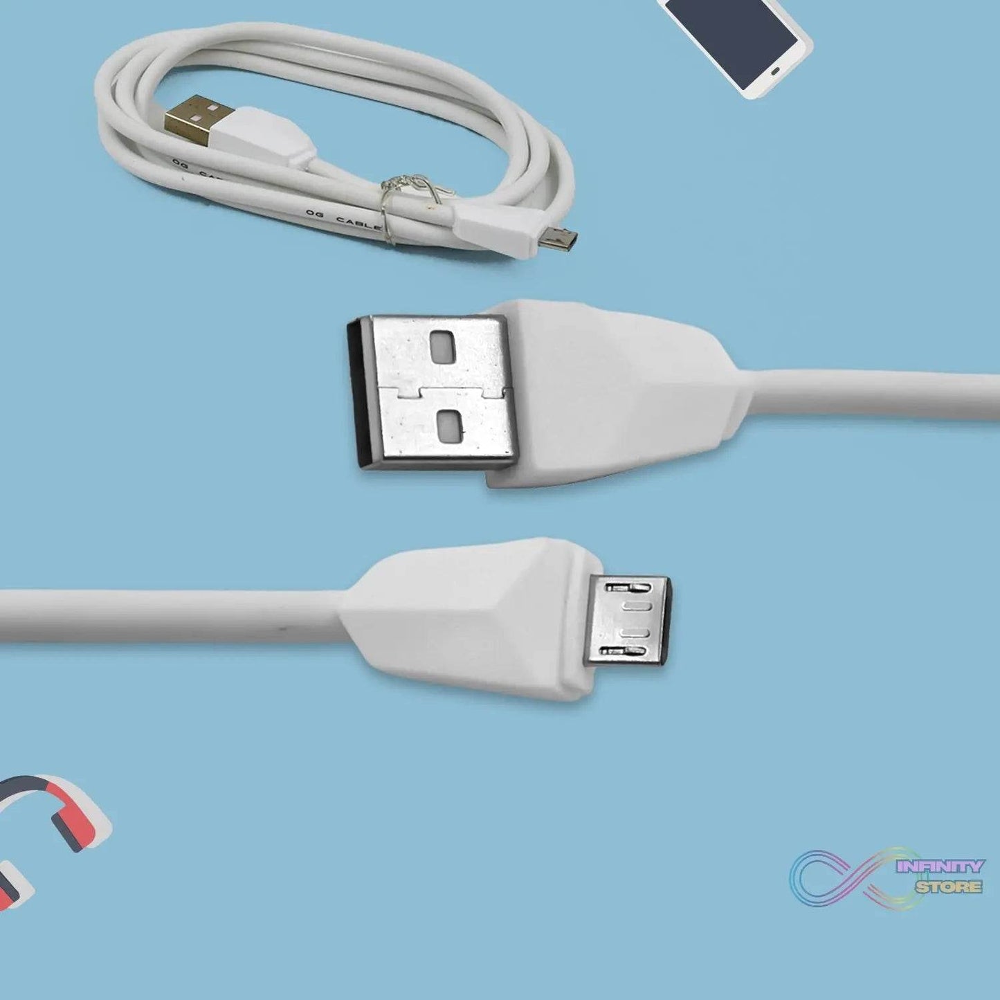 2A Fast Charging for android, Micro Cable (1000 mm) - infinityexculsivestore.com