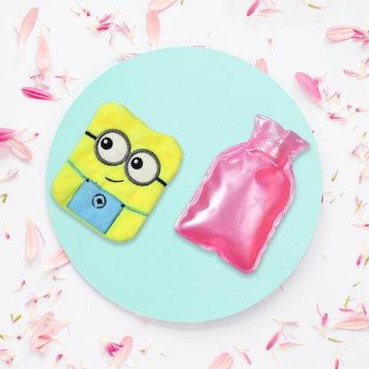 2Eye Minions small Hot Water Bag with Cover for Pain Relief, Neck, Shoulder Pain and Hand, Feet Warmer, Menstrual Cramps. - infinityexculsivestore.com