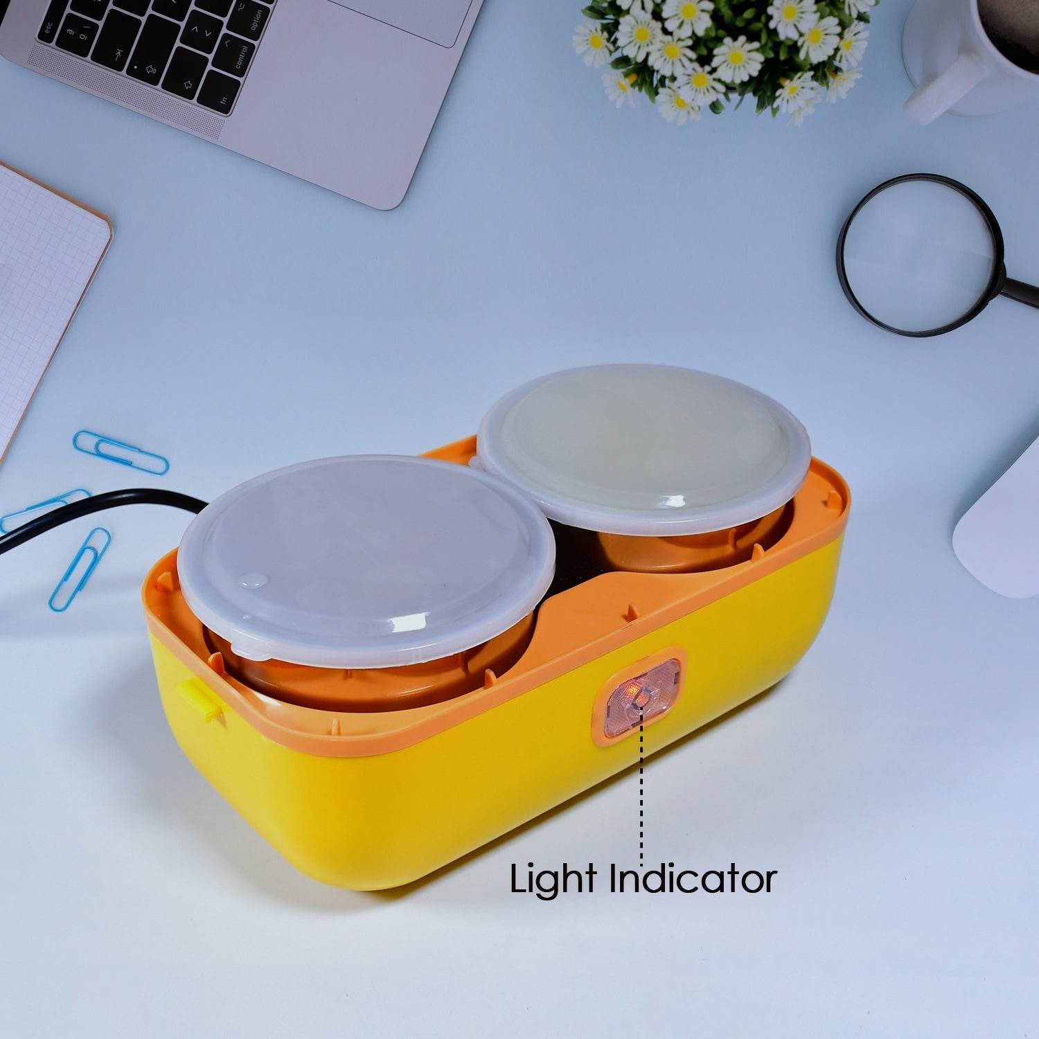 2Layer Electric Lunch Box for Office, Portable Lunch Warmer with Removable 4 Stainless Steel Container. - infinityexculsivestore.com
