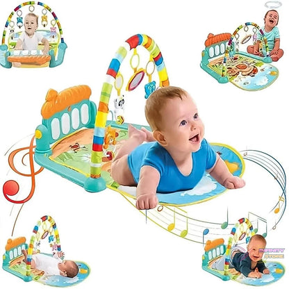 2in1 Baby Kick and Play Piano Gym Mat & Fitness Rack (1 Set) - infinityexculsivestore.com