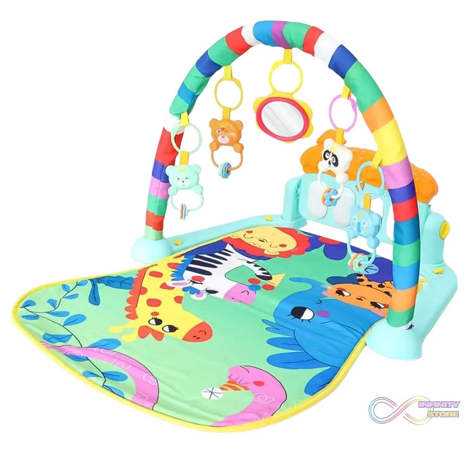 2in1 Baby Kick and Play Piano Gym Mat & Fitness Rack (1 Set) - infinityexculsivestore.com