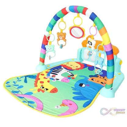 2in1 Baby Kick and Play Piano Gym Mat & Fitness Rack (1 Set) - infinityexculsivestore.com