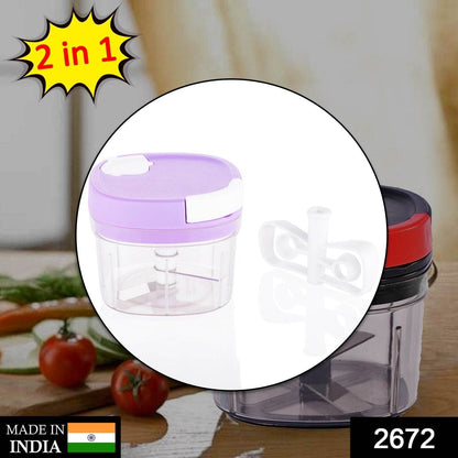 2in1 Handy Chopper And Slicer For Home & kitchen (600ML Capacity) - infinityexculsivestore.com