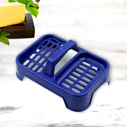 2in1 Plastic Soap Case / Soap Dish / Soap Stand, 2 Section Plastic Soap Case Soap Holder Soap Dish For Bathroom Kitchen Sink (1 Pc / Multicolor ) - infinityexculsivestore.com