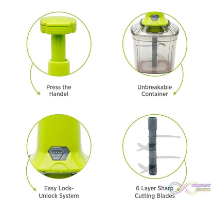 2in1 Press Vegetable Choppers for Kitchen (1100 ML) - infinityexculsivestore.com
