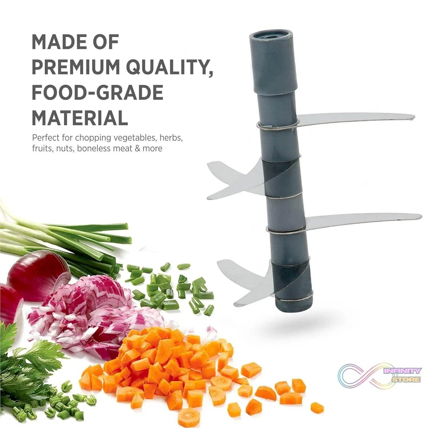 2in1 Press Vegetable Choppers for Kitchen (1100 ML) - infinityexculsivestore.com