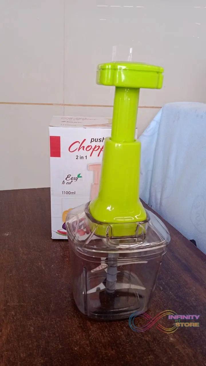 2in1 Press Vegetable Choppers for Kitchen (1100 ML) - infinityexculsivestore.com