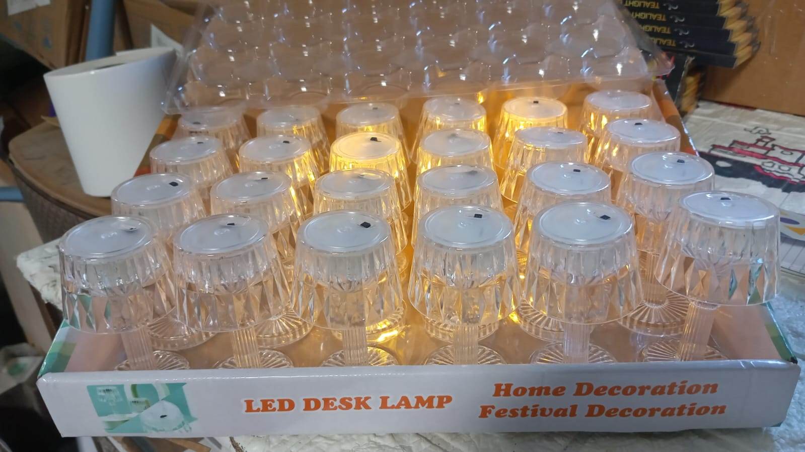2in1 Transparent Mini Crystal Table Lamp with Reflection Light - infinityexculsivestore.com