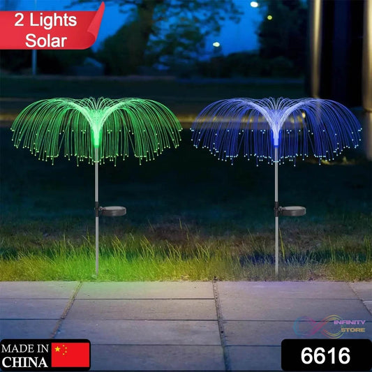 2pcs Garden Solar Outdoor Lights Decorative , 7 Colors Changing RGB Light Waterproof Flower Jellyfish Firework Decor for Garden Patio Landscape Pathway Yard Holiday Decor - infinityexculsivestore.com