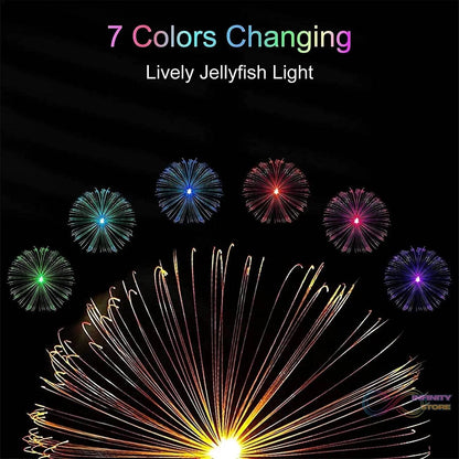 2pcs Garden Solar Outdoor Lights Decorative , 7 Colors Changing RGB Light Waterproof Flower Jellyfish Firework Decor for Garden Patio Landscape Pathway Yard Holiday Decor - infinityexculsivestore.com
