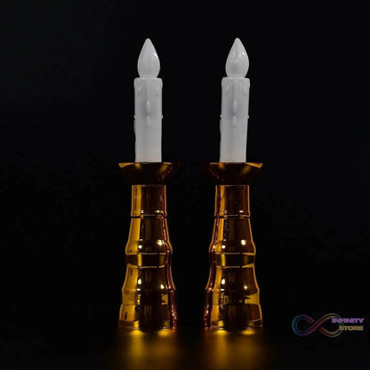 2pcs LED Candle Light Candles Flameless Lamp Indoor Window Decoration Wedding Party Decor Light - infinityexculsivestore.com