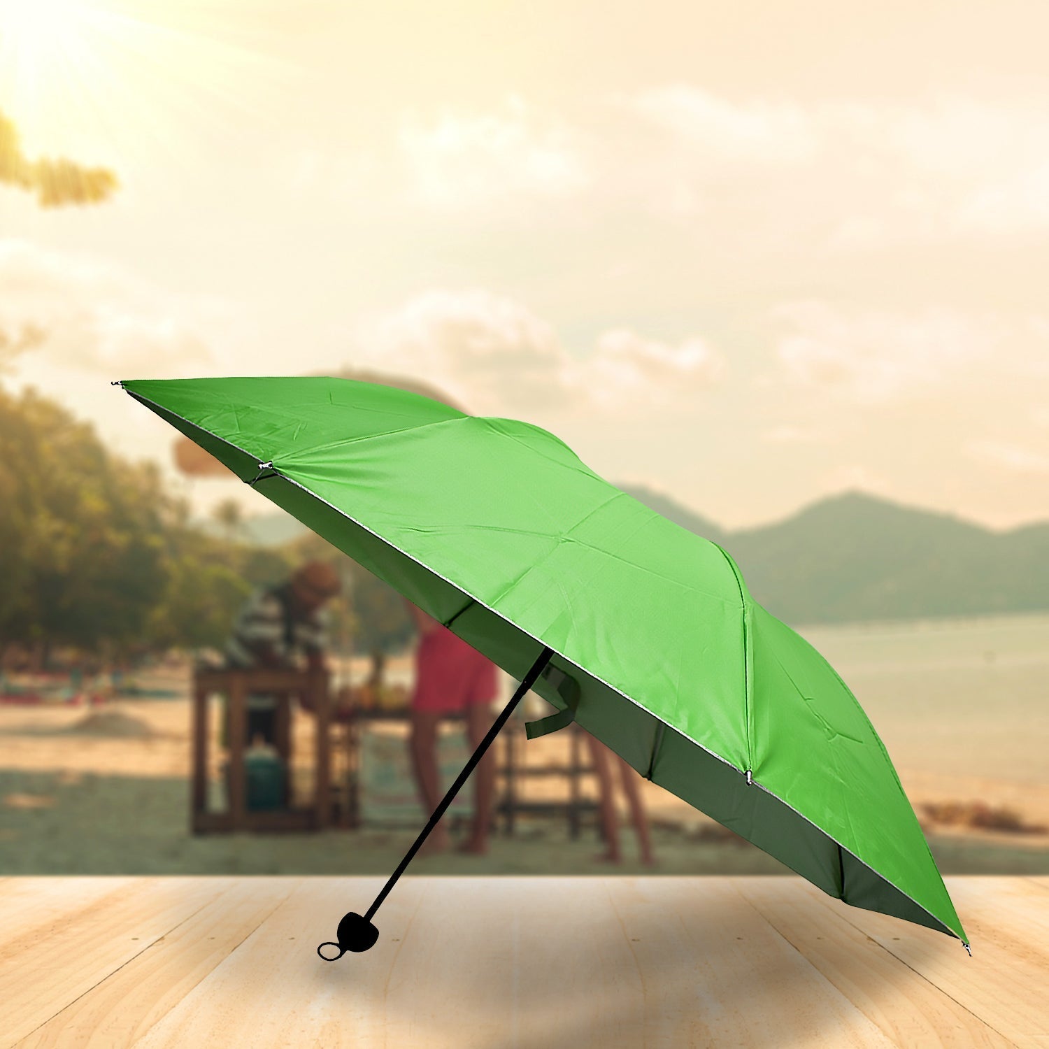 3 Fold Sun Protective Solid Foldable Outdoor Umbrella, Portable Sun, UV Protection Lightweight Rain Umbrella With Umbrella Case For Girls, Women, Men, Boys - infinityexculsivestore.com