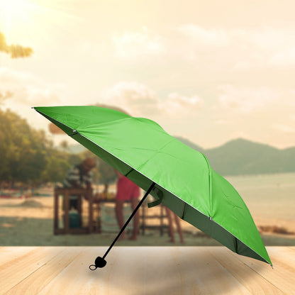 3 Fold Sun Protective Solid Foldable Outdoor Umbrella, Portable Sun, UV Protection Lightweight Rain Umbrella With Umbrella Case For Girls, Women, Men, Boys - infinityexculsivestore.com