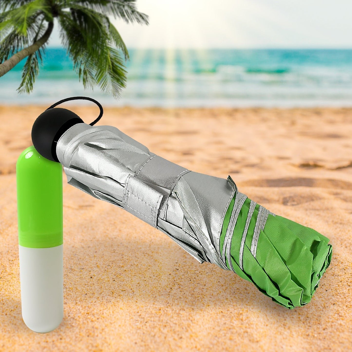 3 Fold Sun Protective Solid Foldable Outdoor Umbrella, Portable Sun, UV Protection Lightweight Rain Umbrella With Umbrella Case For Girls, Women, Men, Boys - infinityexculsivestore.com
