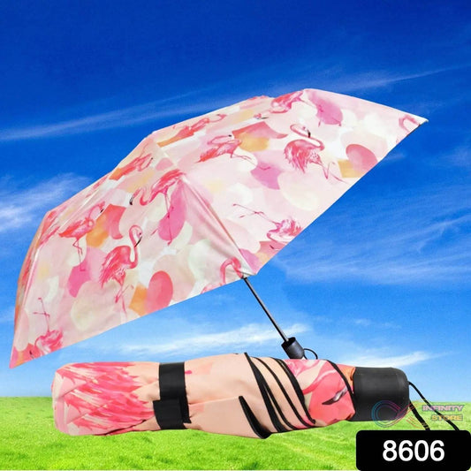 3 - Fold Sun & Rain Protective Foldable Umbrella (1 Pc) - infinityexculsivestore.com