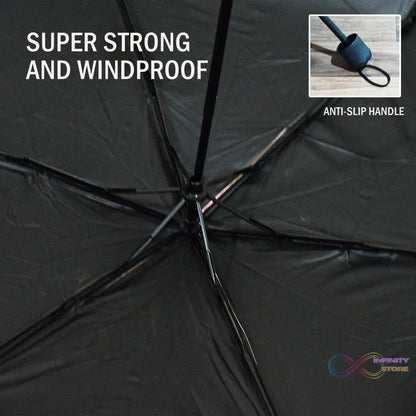 3 - Fold Sun & Rain Protective Foldable Umbrella (1 Pc) - infinityexculsivestore.com