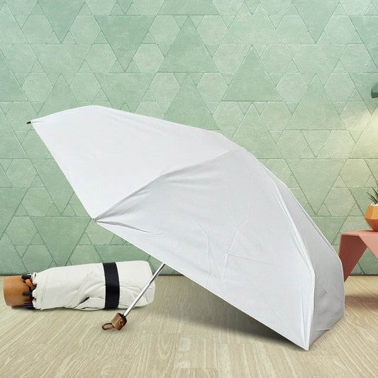 3 - Fold Sun & Rain Protective Solid Foldable Umbrella, (1 Pc) - infinityexculsivestore.com