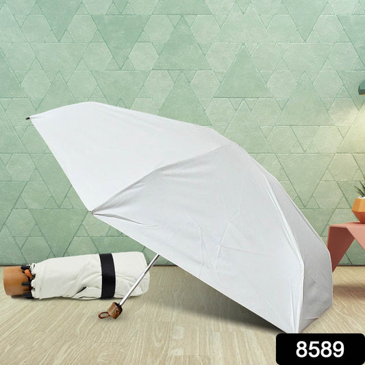 3 - Fold Sun & Rain Protective Solid Foldable Umbrella, (1 Pc) - infinityexculsivestore.com