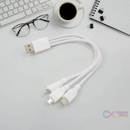3 In 1 Charging Cable Fast Charging Cord USB Cable 3.5 Amp (1 Pc) - infinityexculsivestore.com