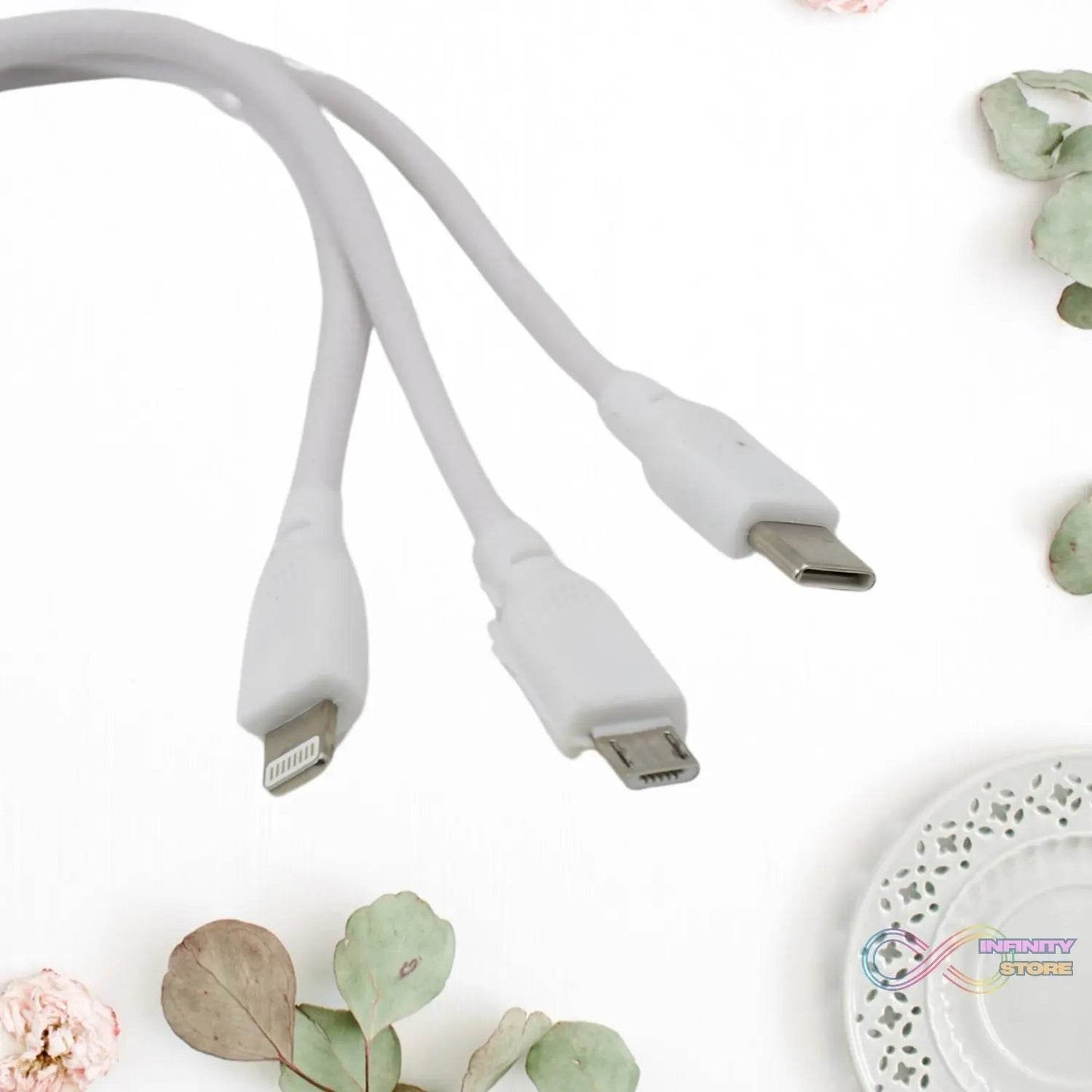 3 In 1 Charging Cable Fast Charging Cord USB Cable 3.5 Amp (1 Pc) - infinityexculsivestore.com