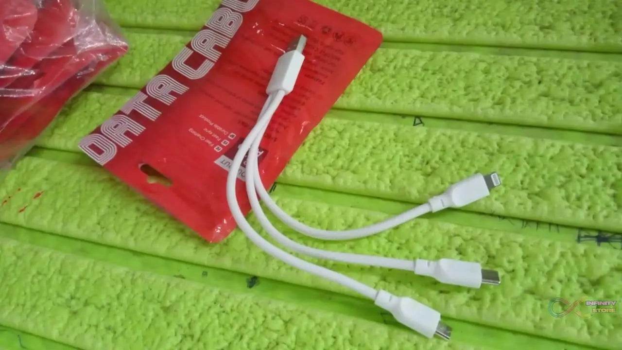 3 In 1 Charging Cable Fast Charging Cord USB Cable 3.5 Amp (1 Pc) - infinityexculsivestore.com