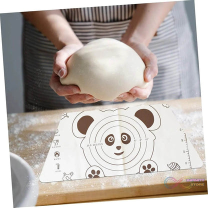 3 In 1 Silicone Baking Mat With Wooden Belan & Cake Scraper (3 Pcs Set / 50×70 CM) - infinityexculsivestore.com