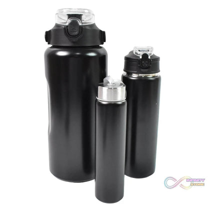 3 In 1 Stainless Steel Insulated Water Bottle, Double Wall Vacuum (3 Pcs Set / Different Size) - infinityexculsivestore.com
