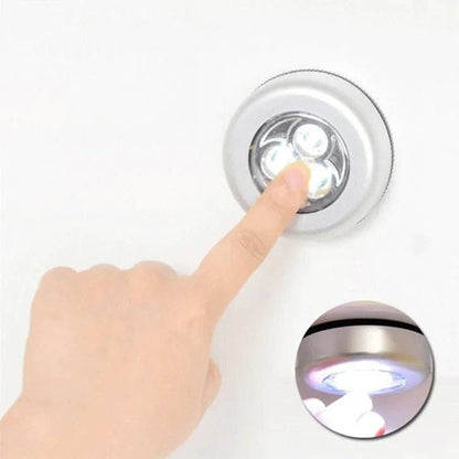 3 LED CORDLESS STICK TAP WARDROBE TOUCH LIGHT LAMP (1 Pc) - infinityexculsivestore.com
