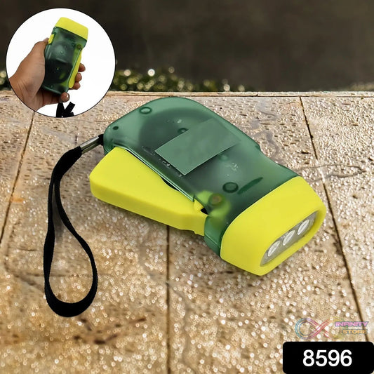 3 LED Hand Press Torch Hand Crank Flashlight Hand Pressing Flashlight Traveling Torch Light Manual Generator, Battery - Free Flashlight (1 Pc) - infinityexculsivestore.com