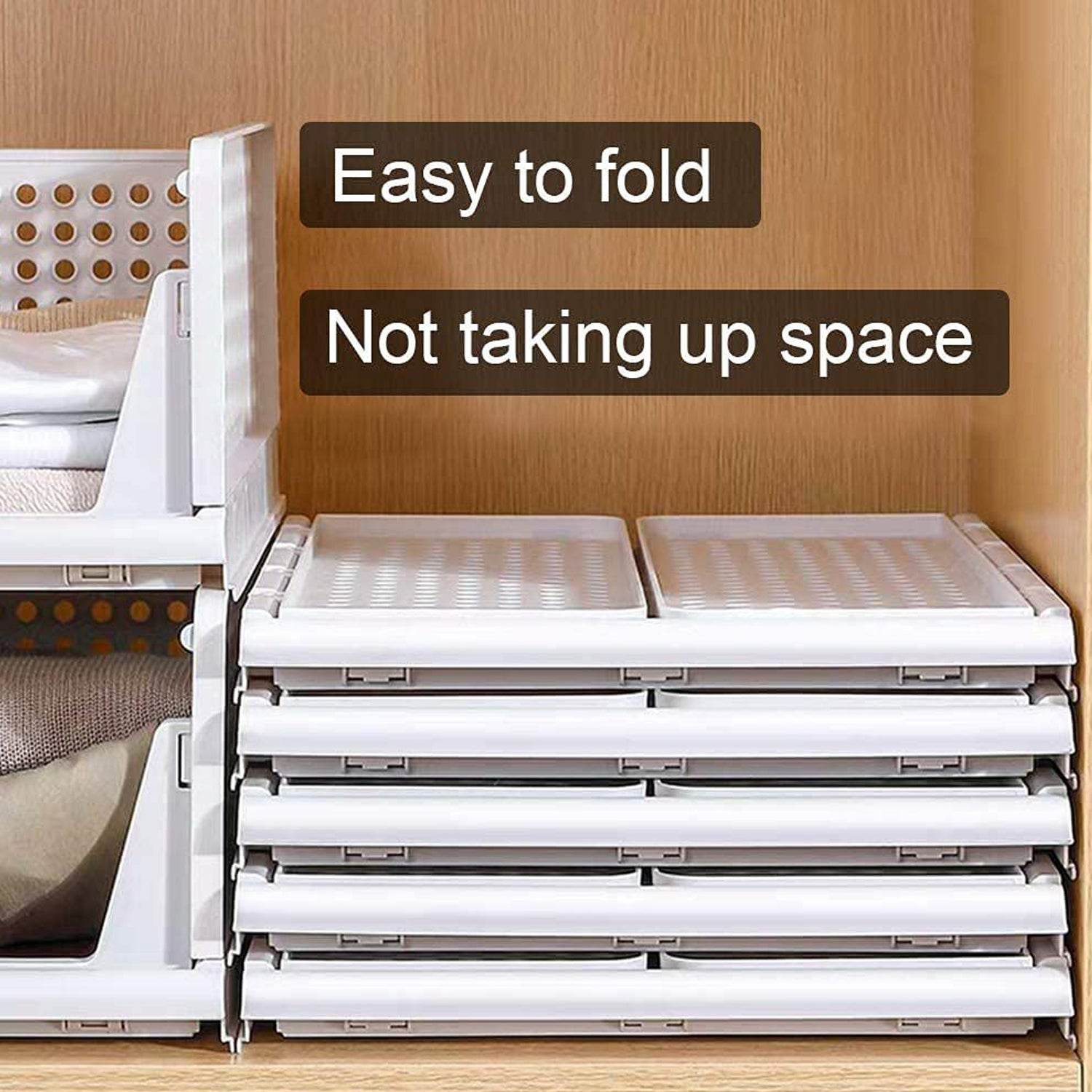 3 Layer Clothes Organizer for Wardrobe Cupboard Organizer for Clothes Foldable and Stackable Closet Organizer Drawer Organizer for Clothes, Multi Purpose Plastic Drawer - infinityexculsivestore.com