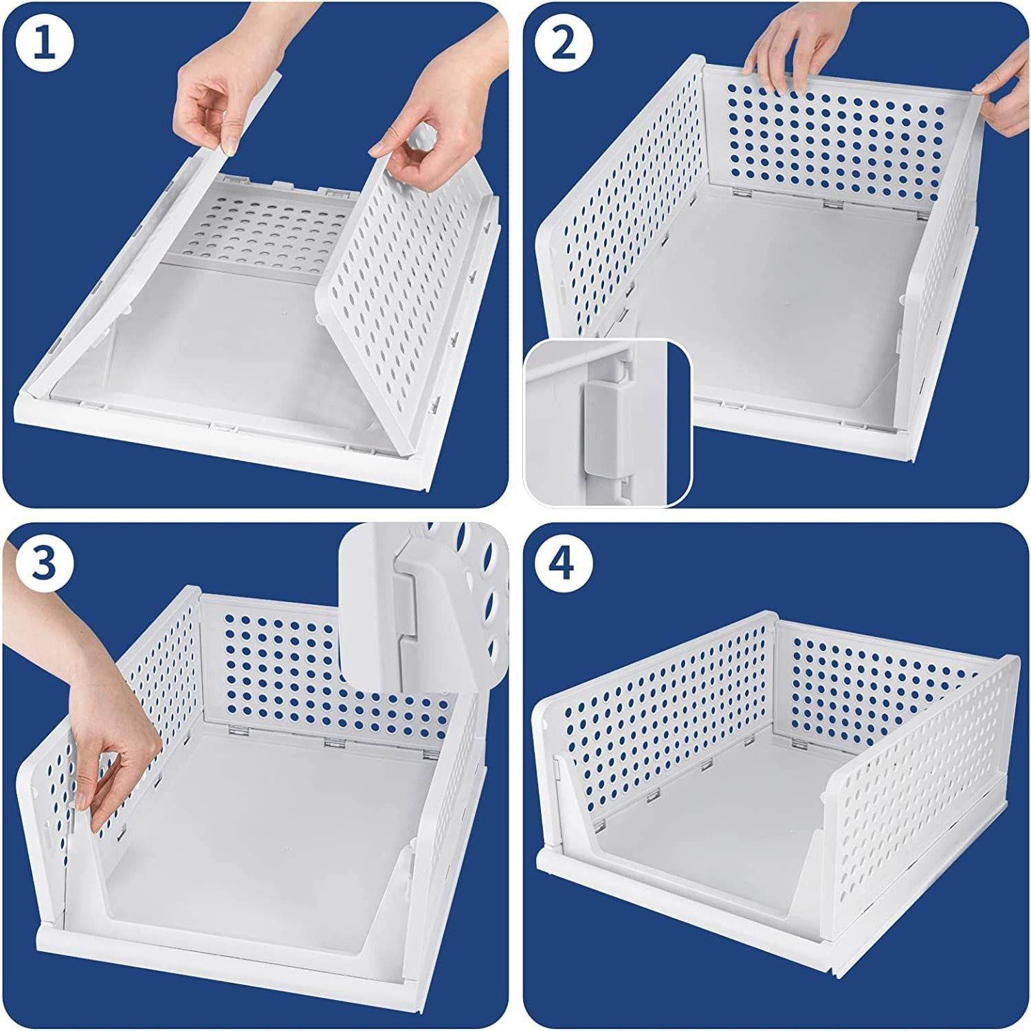 3 Layer Clothes Organizer for Wardrobe Cupboard Organizer for Clothes Foldable and Stackable Closet Organizer Drawer Organizer for Clothes, Multi Purpose Plastic Drawer - infinityexculsivestore.com