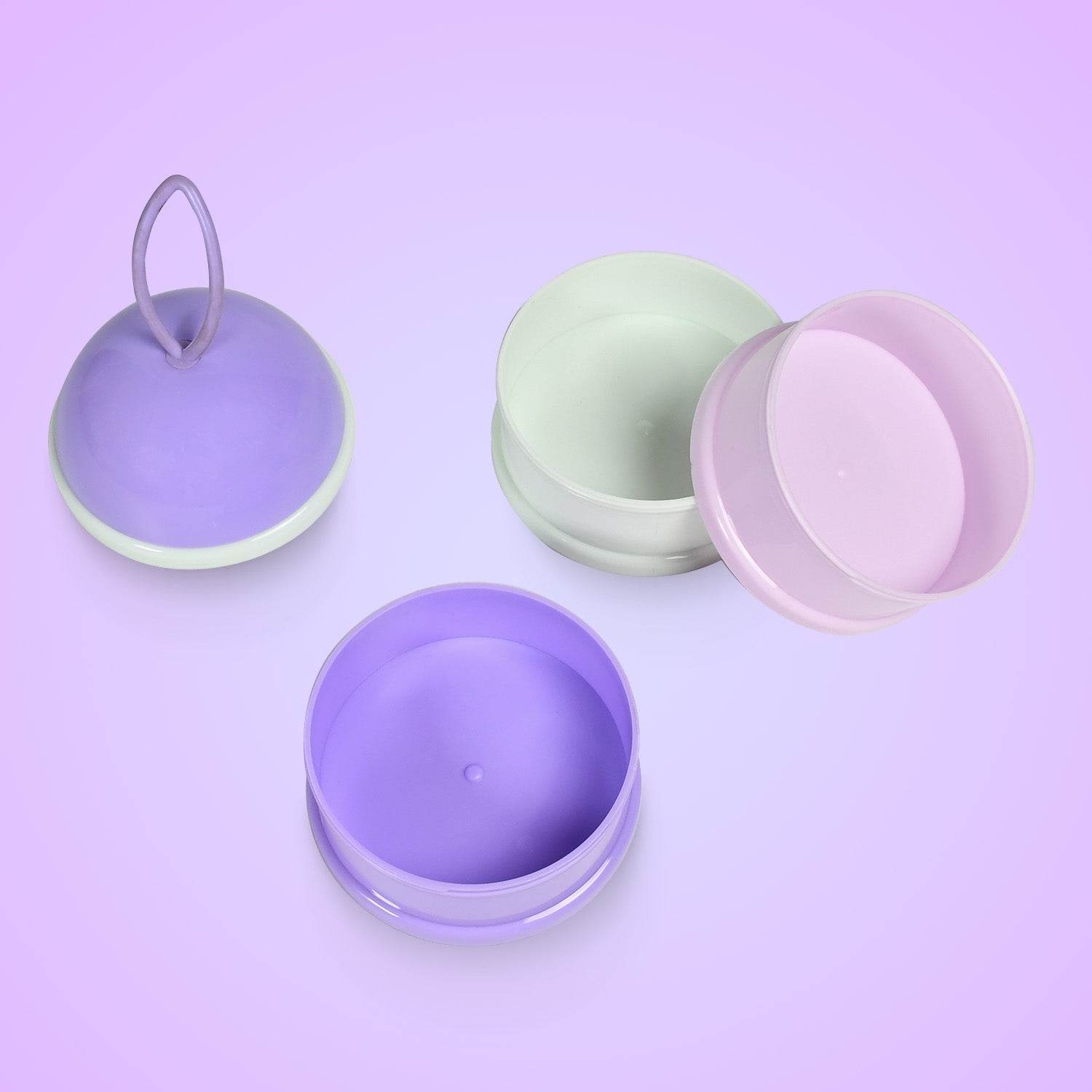 3 Layer Cute Portable Baby Food Milk Powder Storage Box Bottle Container Milk Powder Baby Food Container Bowl. (Purple) - infinityexculsivestore.com
