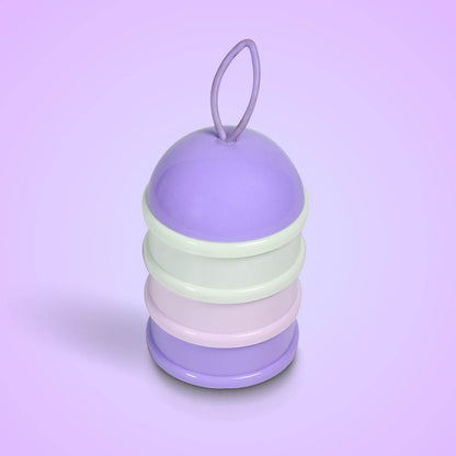 3 Layer Cute Portable Baby Food Milk Powder Storage Box Bottle Container Milk Powder Baby Food Container Bowl. (Purple) - infinityexculsivestore.com